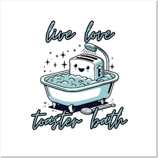 Live Laugh Toaster Bath Posters and Art